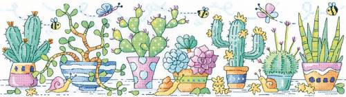Kit point de croix Heritage Crafts - Cactus Garden