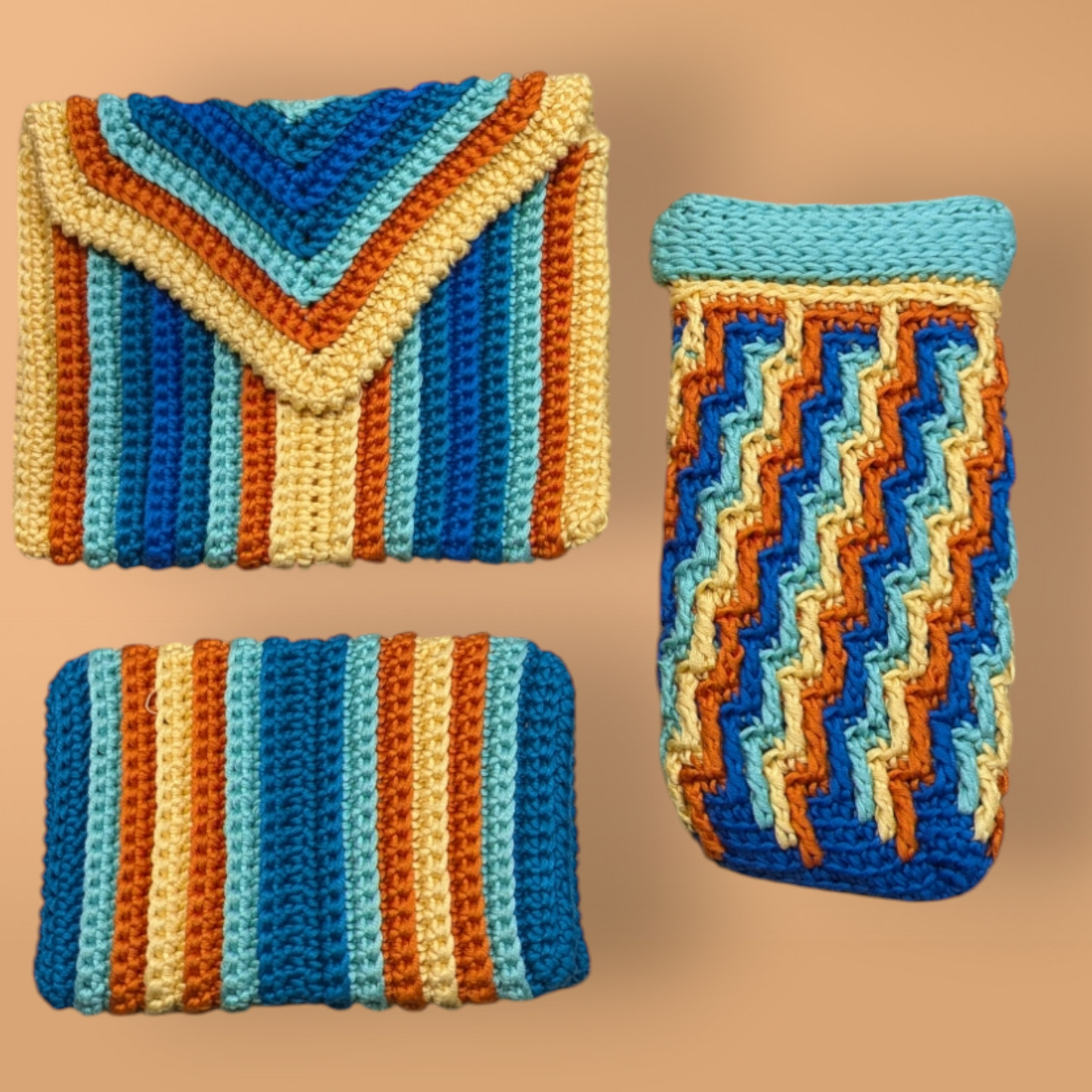 Patron crochet "Trio de Pochettes" (Sans matériel)