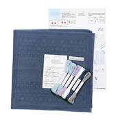 Kit complet sashiko Hitomezashi "La bouquetière - Snow Cristal"