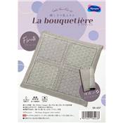 Kit complet sashiko Hitomezashi "La bouquetière - Florets"