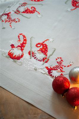 KIT NAPPE GNOMES DE NOËL EN SKI