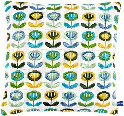 Kit Coussin au Point Lancé Bargello - Fleurs
