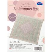 Kit complet sashiko Hitomezashi "La bouquetière - Sakura"