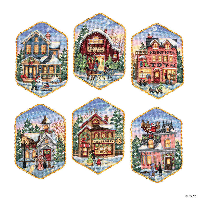 Kit au point compté Ornement Village de Noël