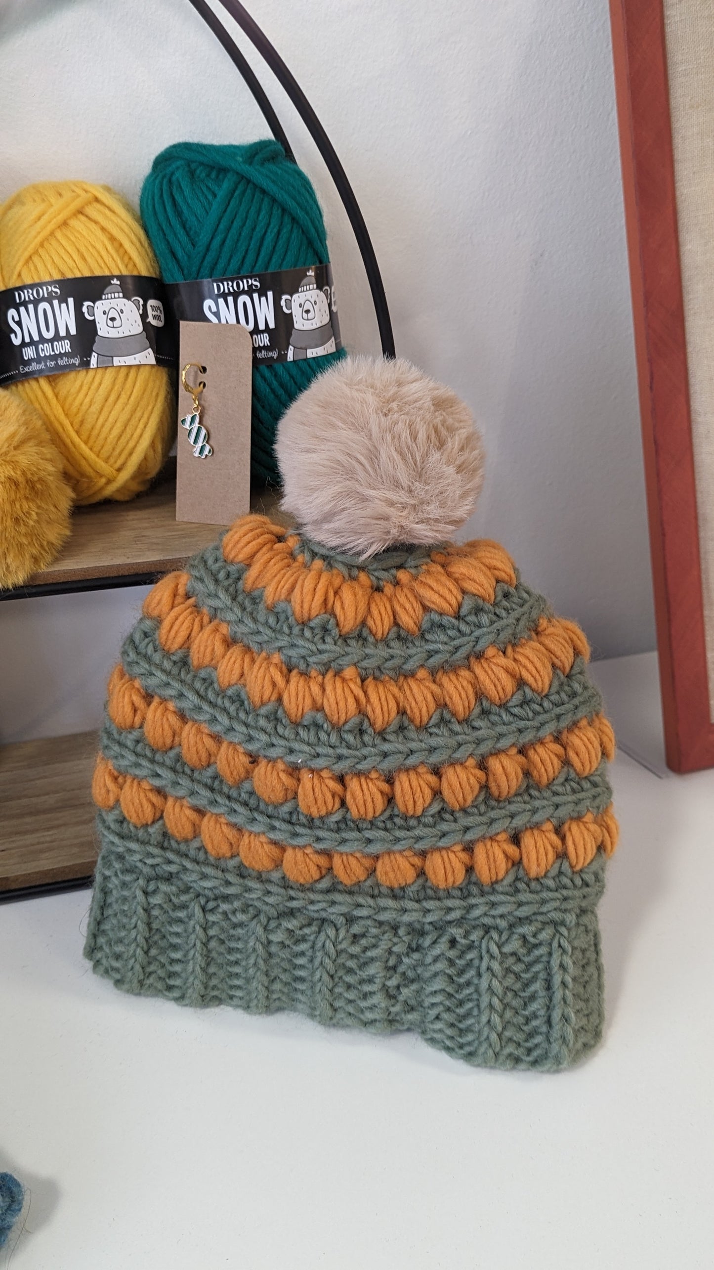 Kit Crochet Bonnet Snow Puff